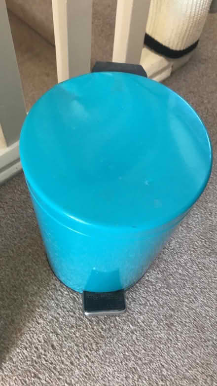 Photo of free Small blue pedestal bin (Baldock (SG7)) #1