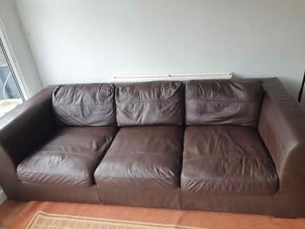 Photo of free Leather 3 seater sofa (BS15) #2