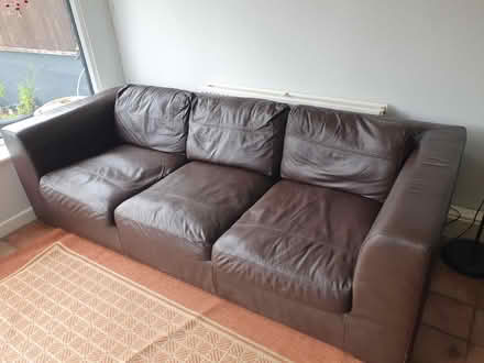 Photo of free Leather 3 seater sofa (BS15) #1