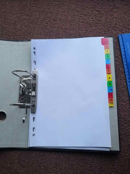 Photo of free A4 lever arch file + number divider (Bearwood BH11) #2