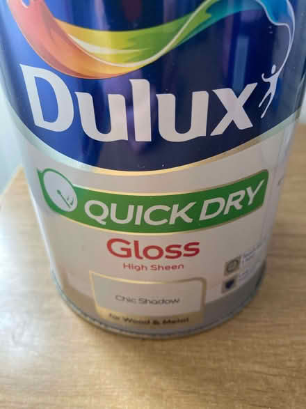 Photo of free Dulux Quick Dry Gloss *Chic Shadows* approx 1/3 of 750ml (Calthwaite CA11) #1