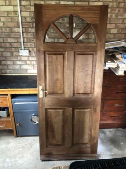 Photo of free Hard wood (teak coloured)outside door (Leeds LS28) #1