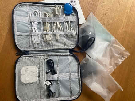 Photo of free Assorted connectors, mice & headphones in a case (London Rd, HW HP11) #2
