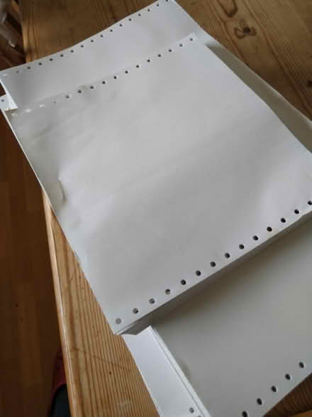 Photo of free Perforated computer listing paper (Eastcombe GL6) #1