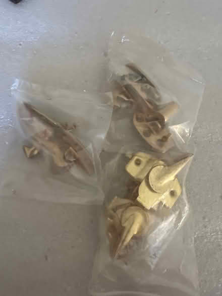 Photo of free 5 brass window locks (Hollenbeck and Remington) #1