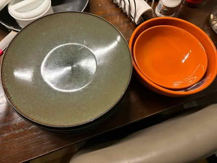 Photo of free 8 matching large plates and 2 bowls (Gramercy Park) #1