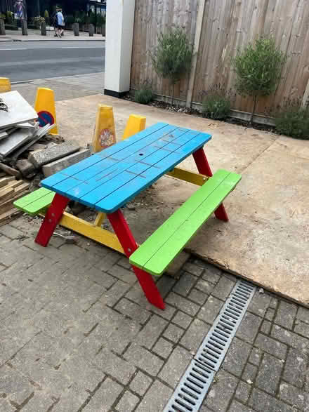 Photo of free Kids picnic bench (Twickenham) #1