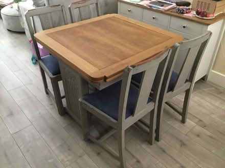 Photo of free Wooden Extendable Table and Four Chairs (Graven Hill Depot OX25) #4