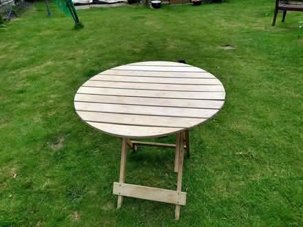 Photo of free Circular folding table (Broomfield Chelmsford CM1) #1