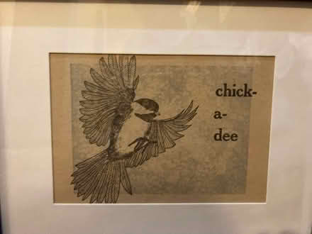 Photo of free Chickadee print in frame (Bed Stuy (Bed Stuy (Brooklyn)) #2