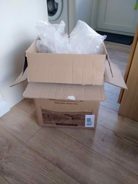 Photo of free 2 sturdy cardboard boxes and bubble wrap (Claybrooke Parva LE17) #1