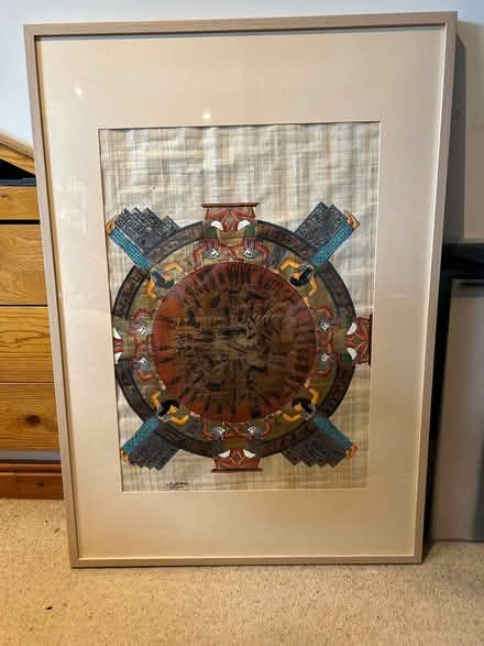 Photo of free Large picture frame and Egyptian print (Guiseley LS20) #1