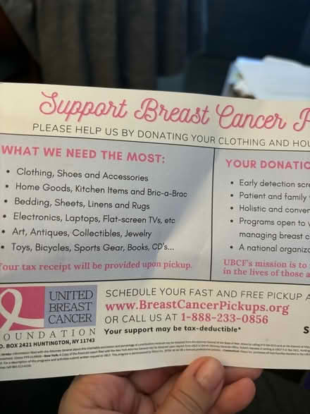 Photo of free United Breast Cancer Foundation (W. 72nd St., NY,NY 10023) #1