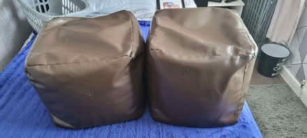 Photo of free Brown bean bag pouffees (East Dene S65) #1