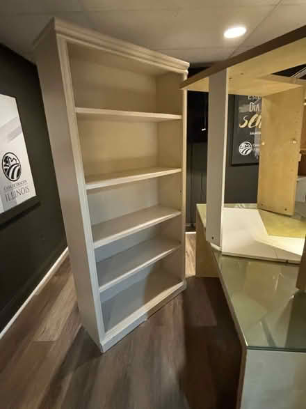 Photo of free Tall wood book shelve (Aurora) #1
