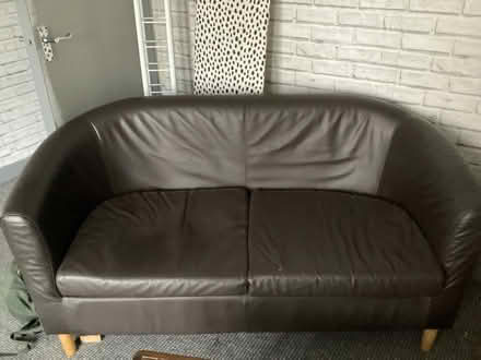 Photo of free 2 seater faux leather sofa (Southport PR9) #1