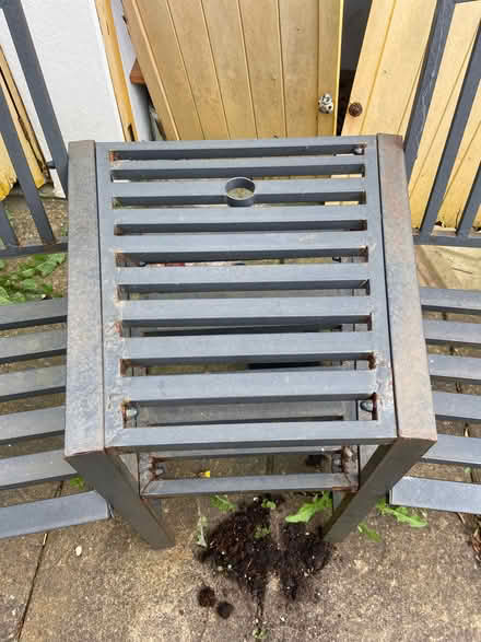 Photo of free Metal garden furniture (two chairs and table – attached) (Lower Bevendean BN2) #4