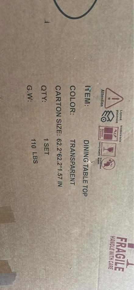 Photo of free Beautiful clear glass tabletop-Lg (West Billerica) #4