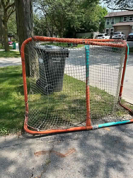 Photo of free Curb Alert - hockey net (Meadowvale) #1