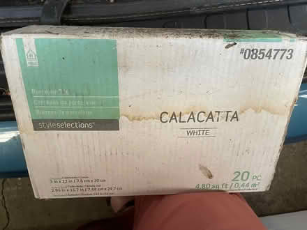 Photo of free unopened Box calcutta tile & more (San Anselmo) #1