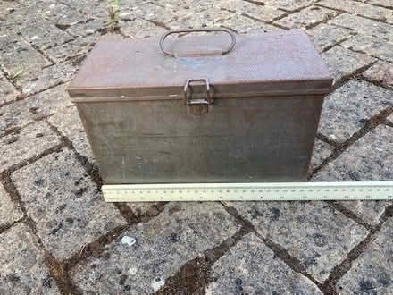 Photo of free old metal document box (Stoke Bishop BS9) #1