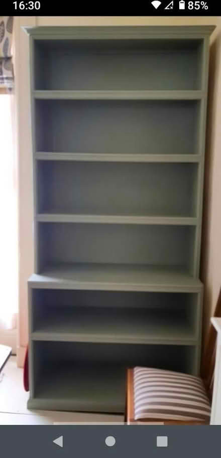 Photo of free Tall painted wooden bookcase (Eastcombe GL6) #1