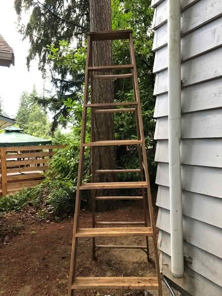 Photo of free Tall wooden ladder (Kenmore near Inglemoor H.S.)