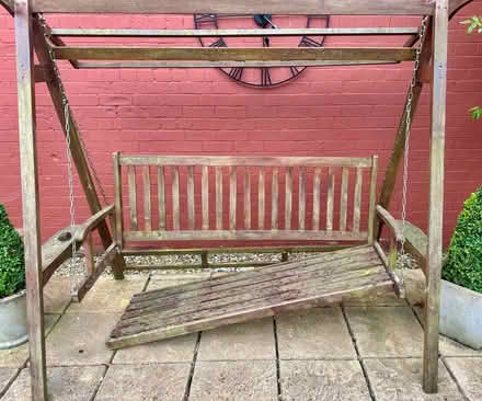 Photo of free Large wood swing seat (Holbeach St Marks PE12) #1
