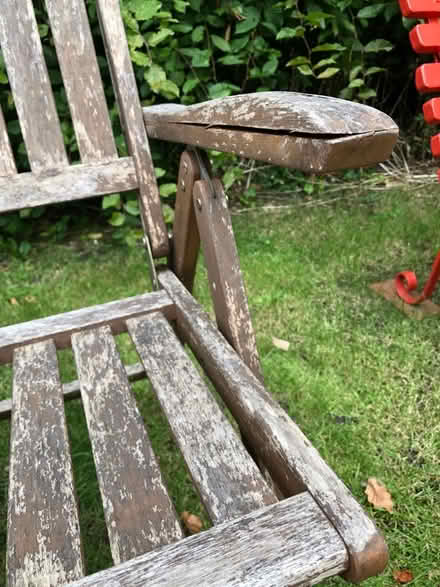 Photo of free Weathered folding garden chair (OX4 Iffley) #2