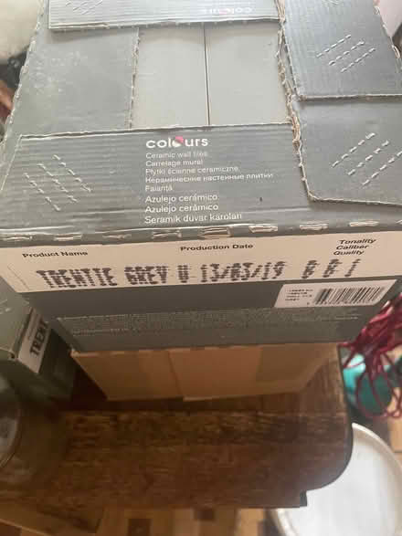 Photo of free 3 x boxes of B&Q grey trentie tiles (Armathwaite CA4) #2