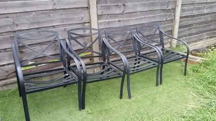 Photo of free 4 garden chairs (North Reddish Stockport) #4