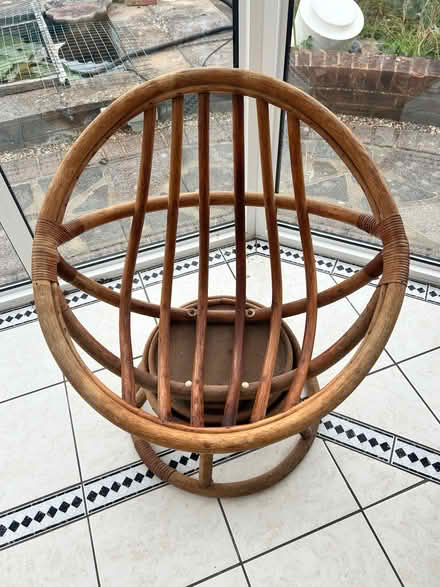 Photo of free 2 cane chairs with seat pads and rotating base (Flackwell Heath HP10) #4