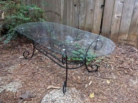 Photo of free Glass and metal coffee table (McKinleyville) #1
