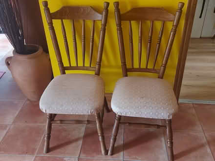 Photo of free 4 Oak dining chairs (East Ham E6) #3
