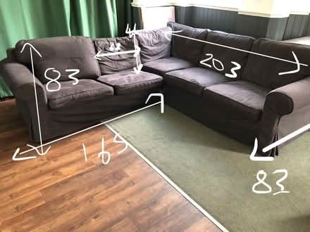Photo of free 6 seater Well used corner sofa (Sharrow Vale S11) #3
