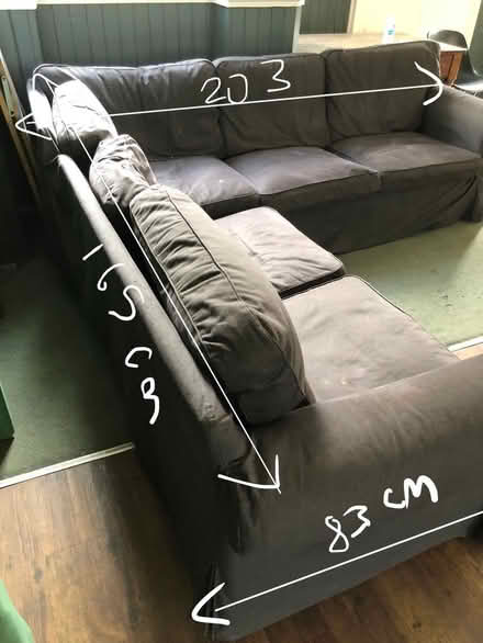 Photo of free 6 seater Well used corner sofa (Sharrow Vale S11) #1