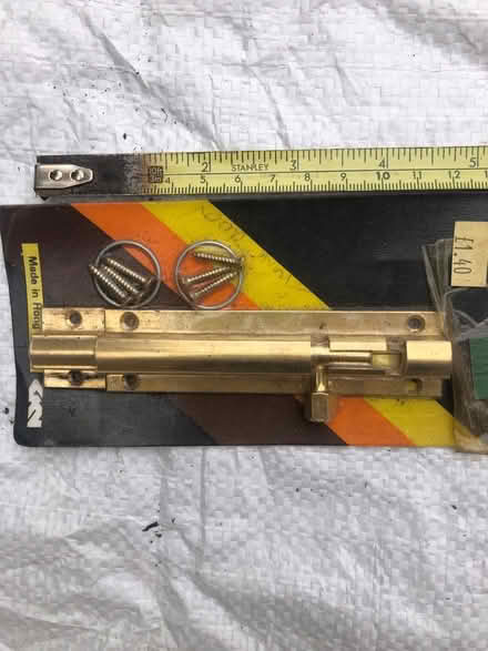 Photo of free 12cm brass door bolt (Nottingham, West Bridgford NG2) #1
