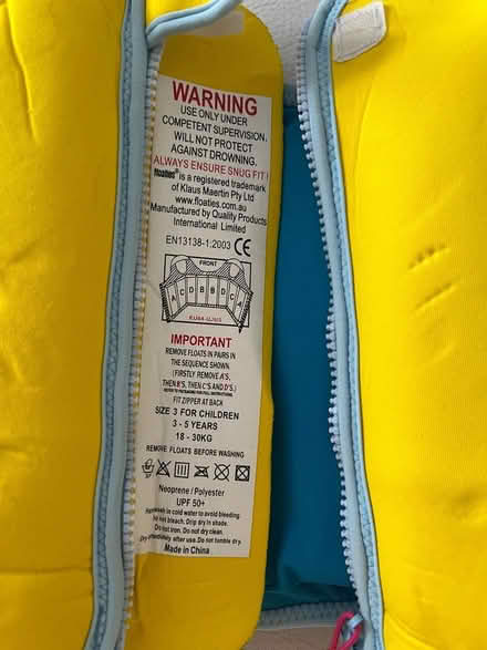 Photo of free Kids Swimming Suit and Float Vest Age 3-5 Years (St. Marys Island ME4) #3