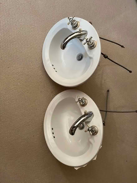 Photo of free 2 drop in sinks with Delta faucets (6 Mile Rd & Beck)