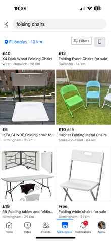 Photo of Folding chairs (Fillongley CV7) #1