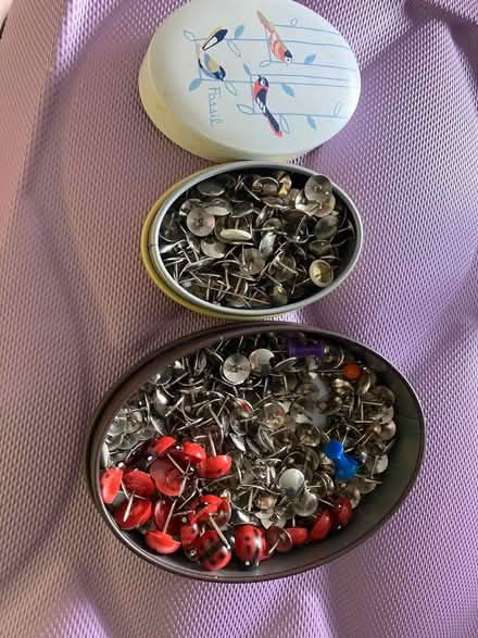 Photo of free 2x tins of drawing pins (Southport PR9) #1
