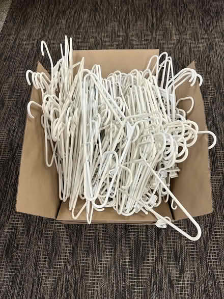 Photo of free box of plastic hangers (Hinsdale, IL) #1