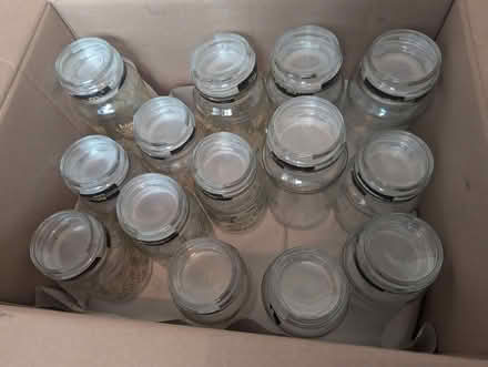 Photo of free 14 Coffee Jars With Glass Lids (CT15) #1