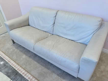 Photo of free Cream Leather Sofa (92127) #2