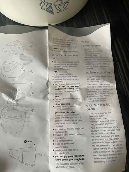 Photo of free Kenwood Ice Cream Maker (Great Eccleston PR3) #2