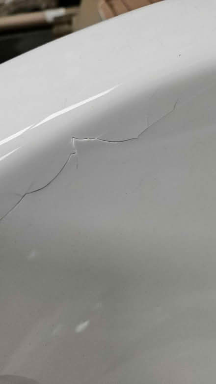 Photo of free Freestanding Acrylic bathtub DAMAGED and NO LEGS (Ludlow SY8) #2