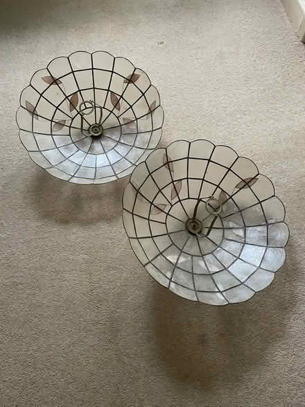 Photo of free Lampshades (2) 40cm diam (Bookham, Leatherhead) #3