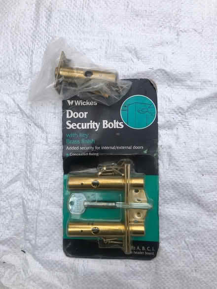 Photo of free 3 x door security bolts and key (Nottingham, West Bridgford NG2) #1