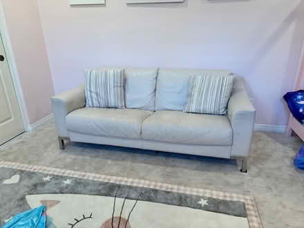 Photo of free Cream Leather Sofa (92127) #1