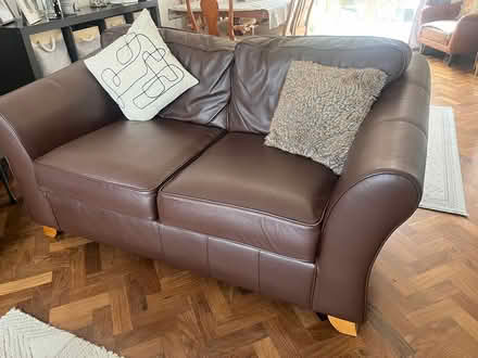 Photo of free 2 leather sofas (Weybridge) #1